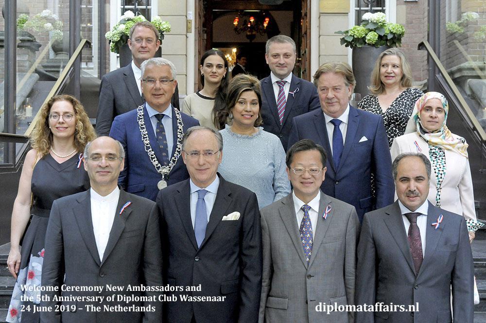 Diplomat Club Wassenaar celebrating their 11th Welcome Ceremony for newly arrived Ambassadors and their 5th Anniversary
